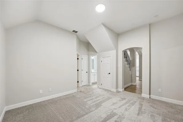 a view of a room with a sink and closet