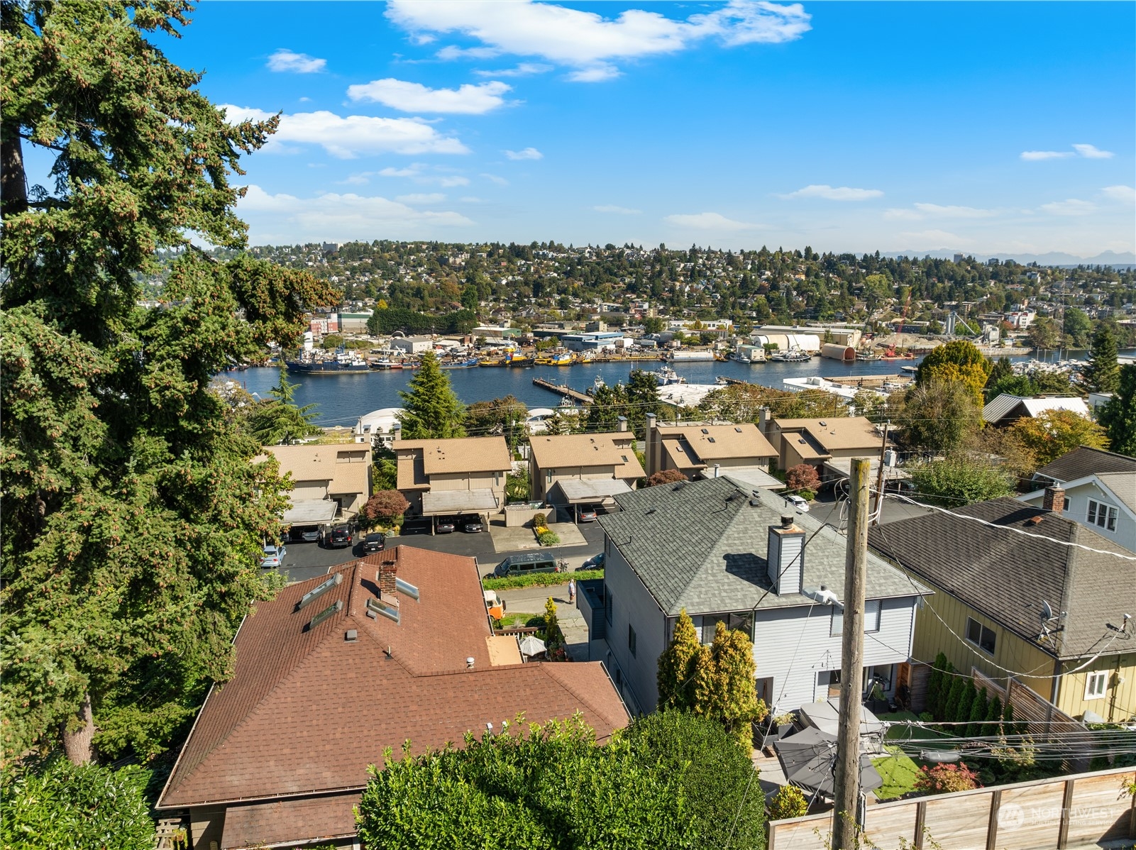 1020 West Ruffner Street Seattle, WA 98119 - Photo 37 of 39 an aerial view of a house with lake view