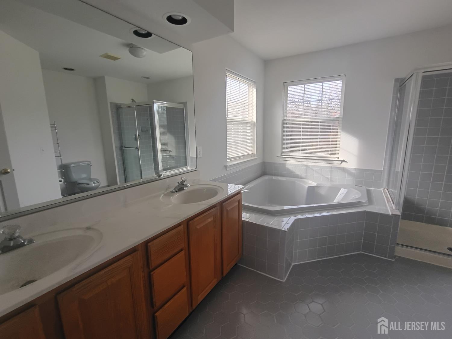 43 Brent Drive Howell, NJ 07731 - Photo 9 of 15 a bathroom with a tub a sink and a window