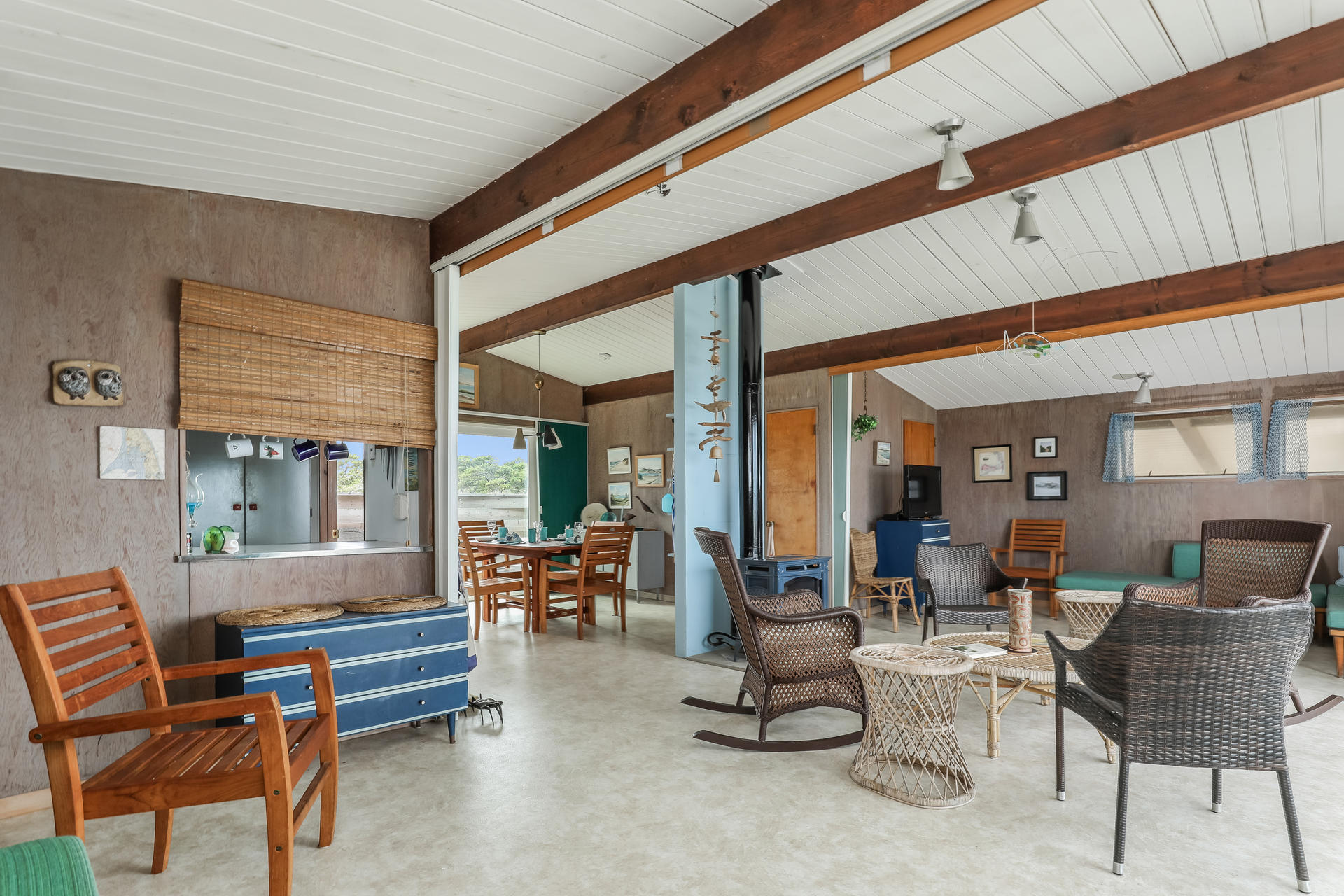800 Ocean View Drive Wellfleet, MA 02667 - Photo 14 of 38 a living room with furniture a rug and a large window