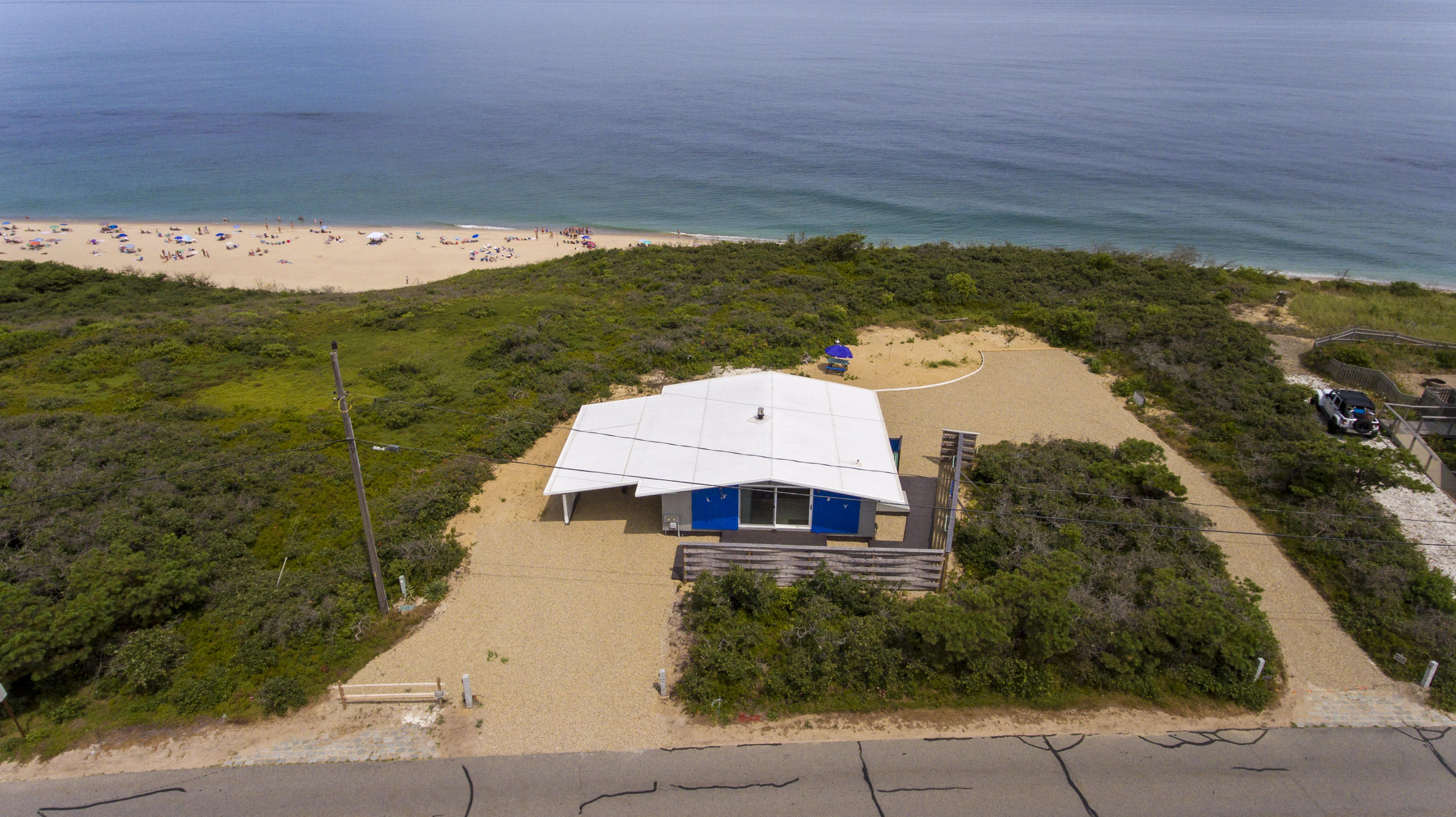 800 Ocean View Drive Wellfleet, MA 02667 - Photo 2 of 38 a aerial view of a house with a yard