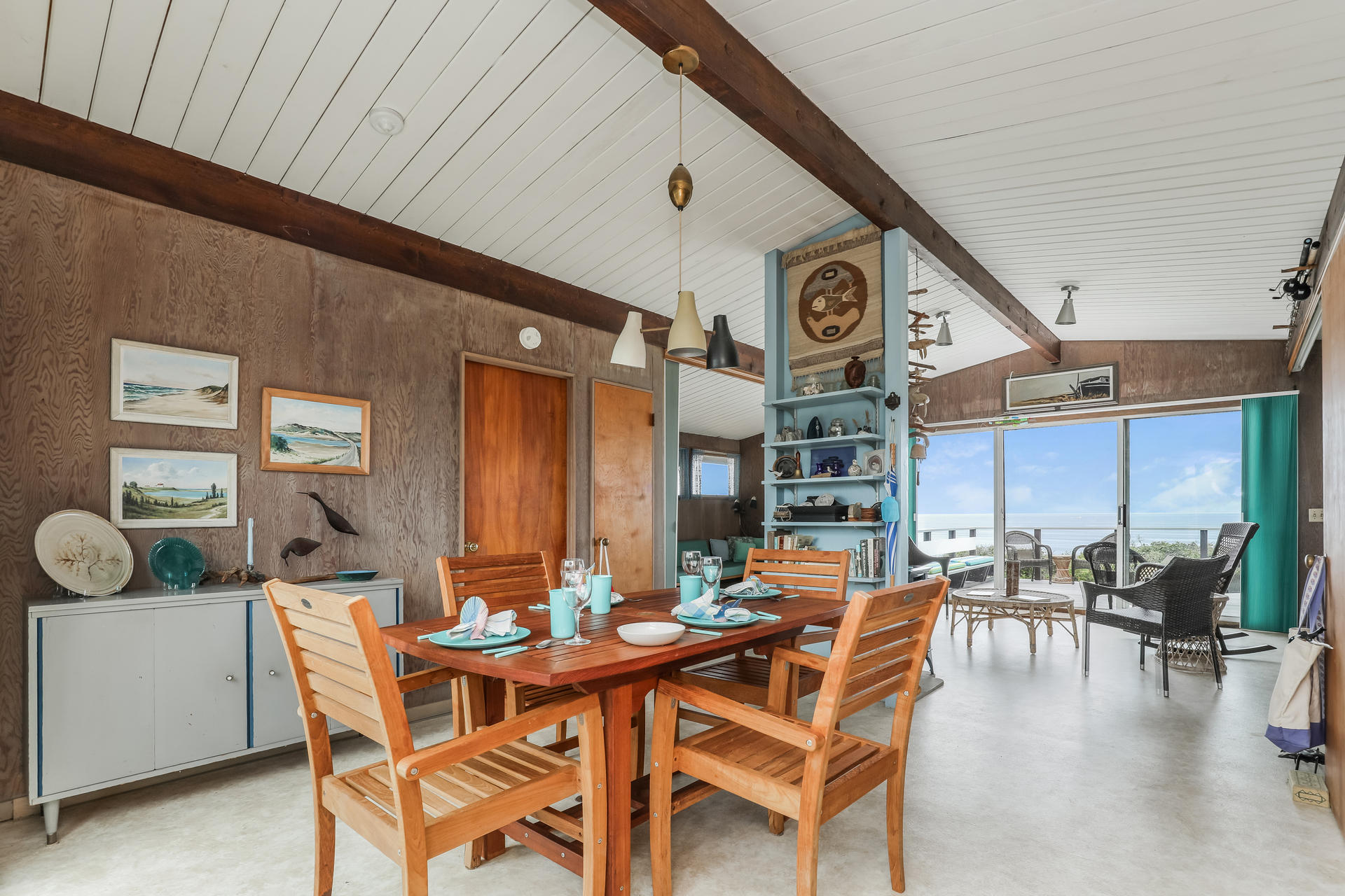 800 Ocean View Drive Wellfleet, MA 02667 - Photo 8 of 38 a dining room with furniture and wooden floor