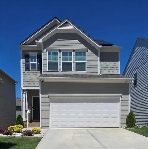 a front view of a house