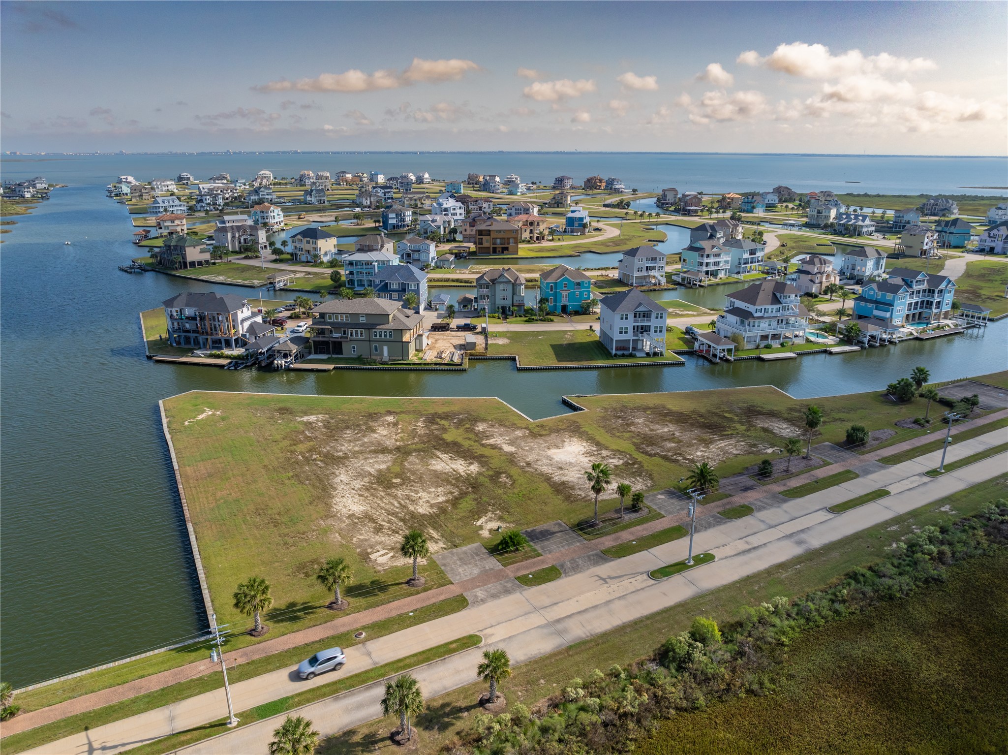 45 Shell Key Hitchcock, TX 77563 - Photo 13 of 41 an aerial view of a residential building with outdoor space swimming pool and ocean view