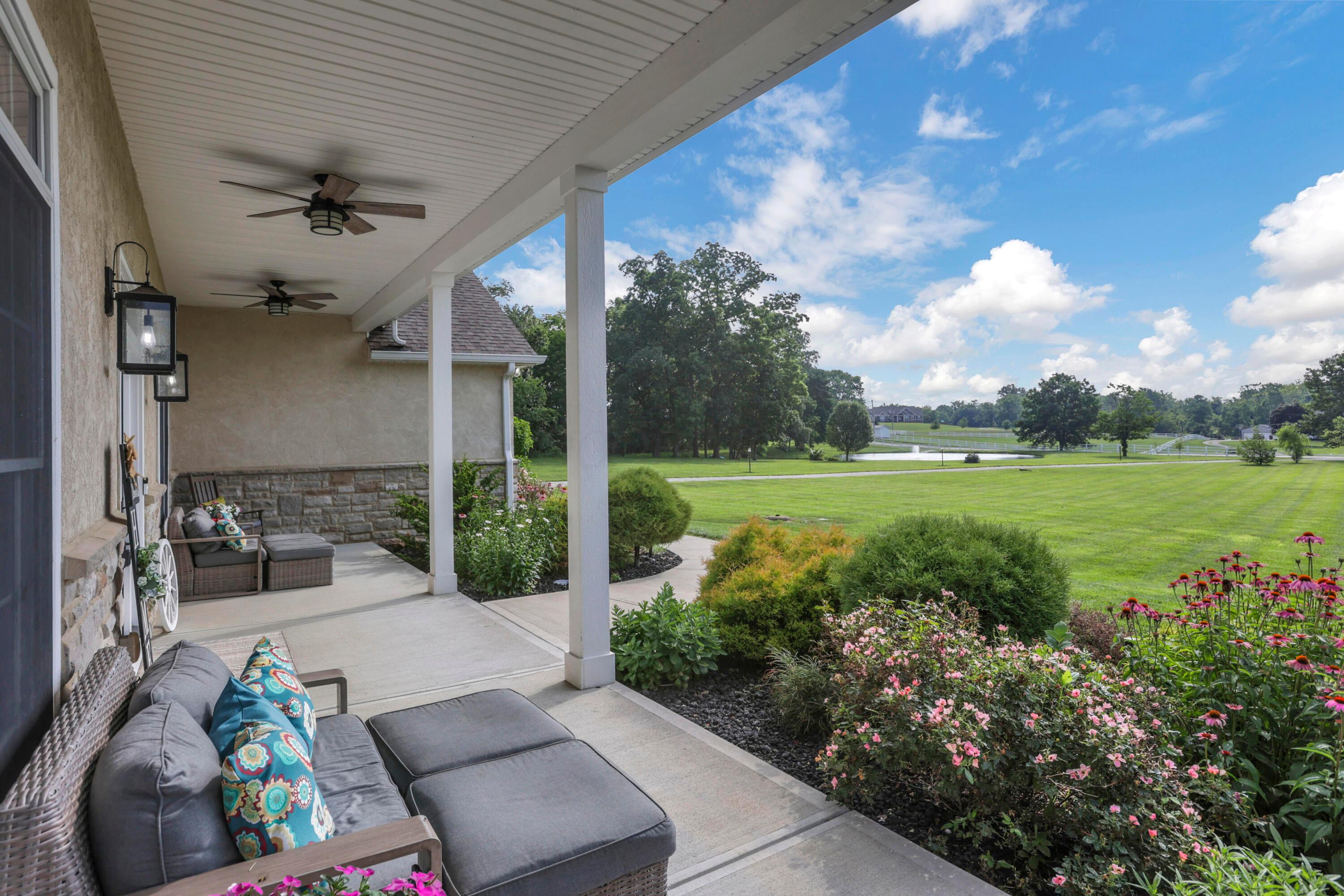 4225 Election House Road Northwest Lancaster, OH 43130 - Photo 7 of 96 Front yard view from covered porch