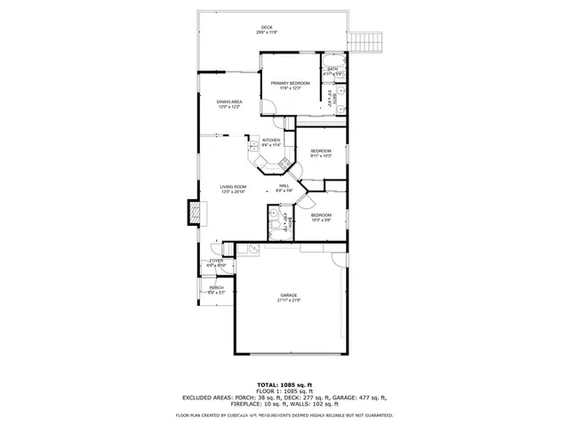 a view of a room with an empty space