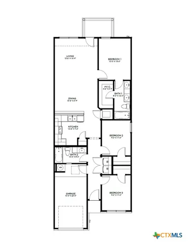 a picture of a bench in room