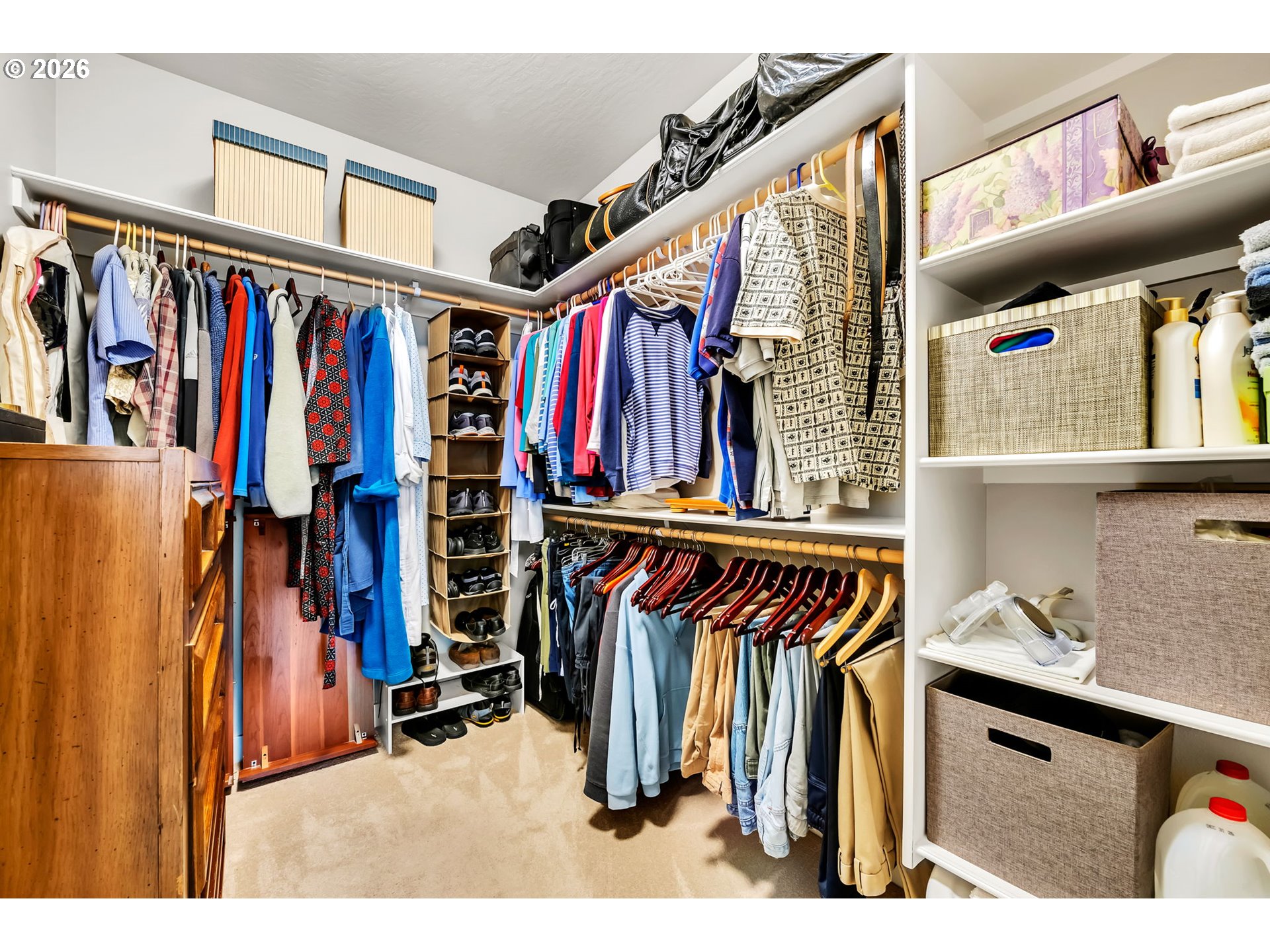 444 Emily Lane Eugene, OR 97404 - Photo 33 of 47 a view of walk in closet with clothes and shoes