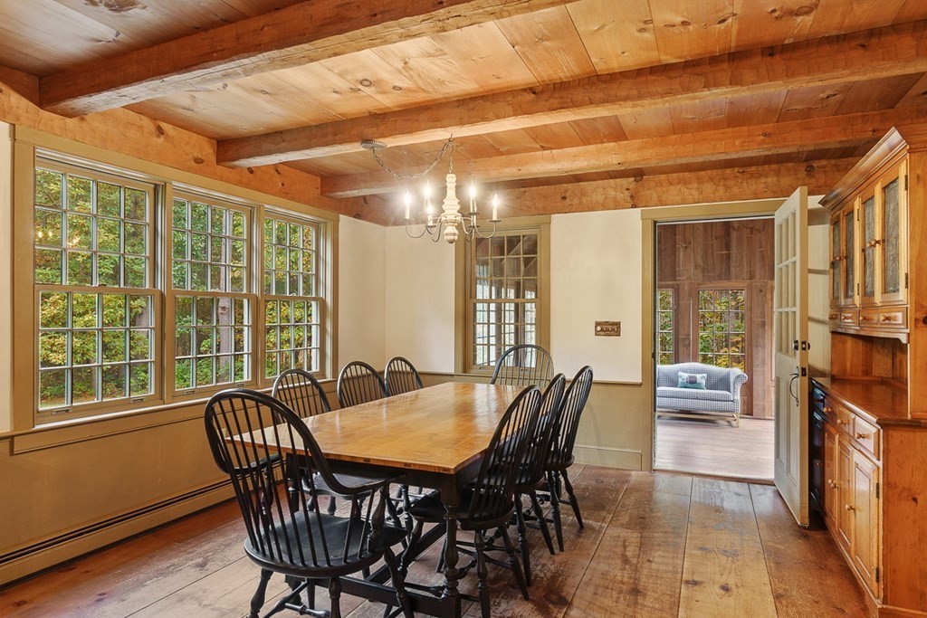 88 Bullard Road Princeton, MA 01541 - Photo 11 of 41 a view of a dining room with furniture window and wooden floor