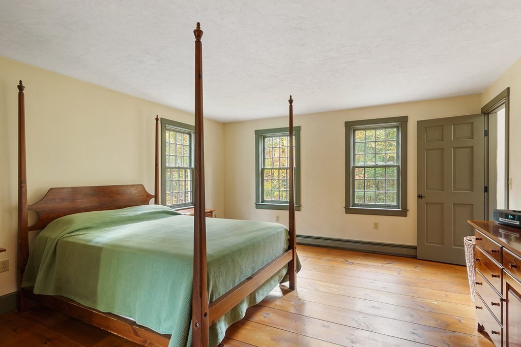 88 Bullard Road Princeton, MA 01541 - Photo 25 of 41 a bedroom with a bed and large flat tv screen on the dresser