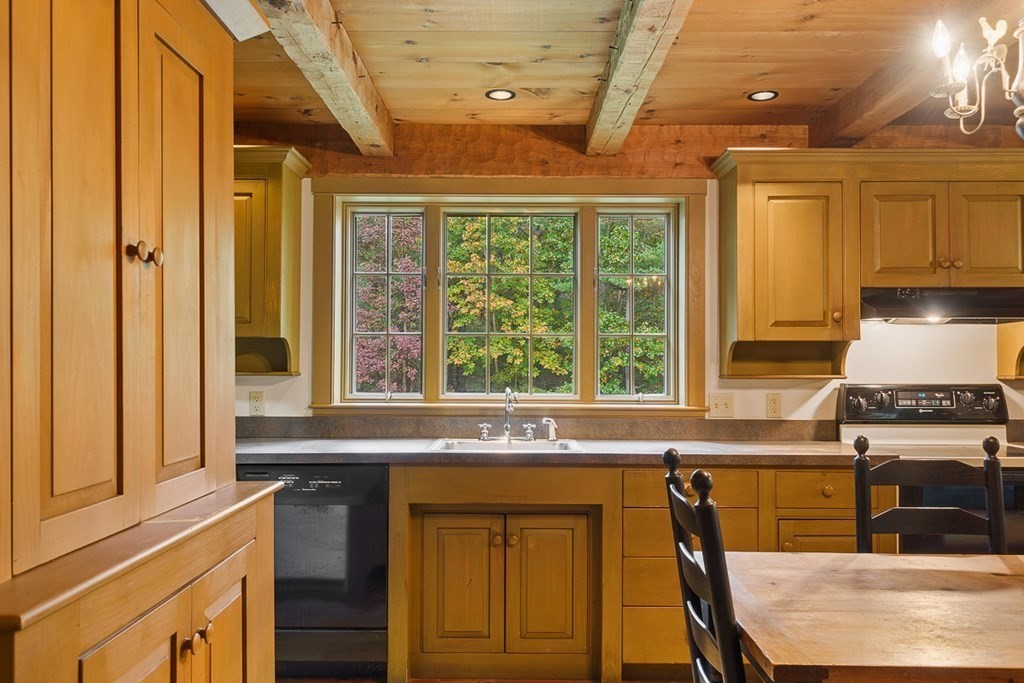 88 Bullard Road Princeton, MA 01541 - Photo 8 of 41 a kitchen with stainless steel appliances granite countertop a stove a sink and a microwave