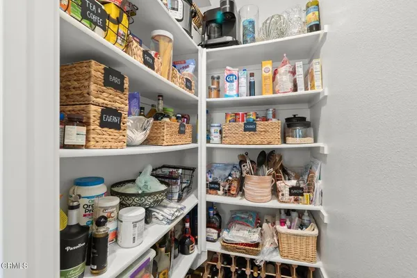 a room with lots of different kinds of food