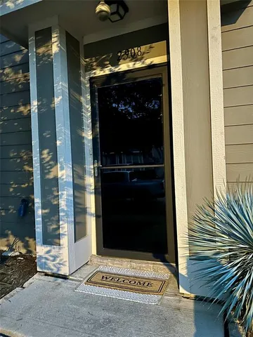 a view of an entryway door
