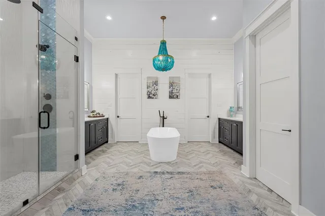 a bathroom with a toilet sink and shower