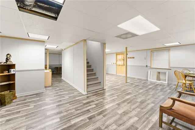 a view of road and trees