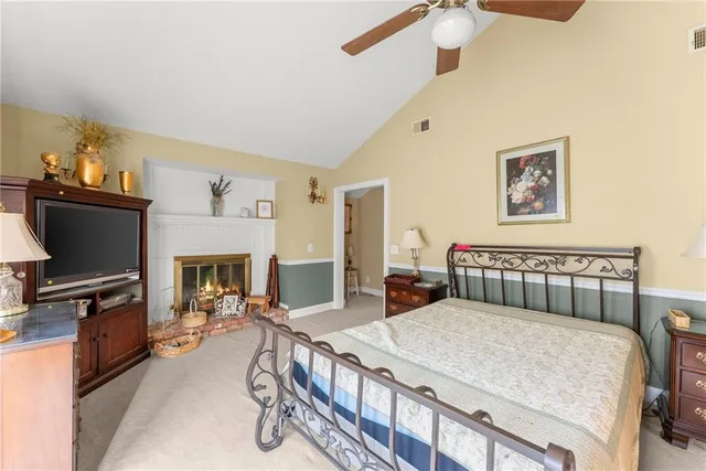 a view of a city with mountain