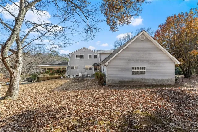 a view of a city with mountains in the background