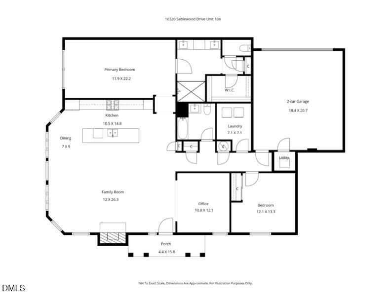 10320 Sablewood Drive, Unit 108 Raleigh, NC 27617 - Photo 34 of 34 Floorplan