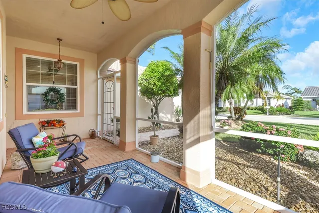 a outdoor living space with furniture and garden view