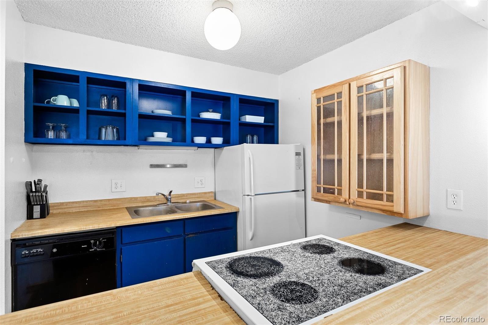 76 E Meadow, Unit 2 Fraser, CO 80442 - Photo 12 of 23 a kitchen with a refrigerator and a sink