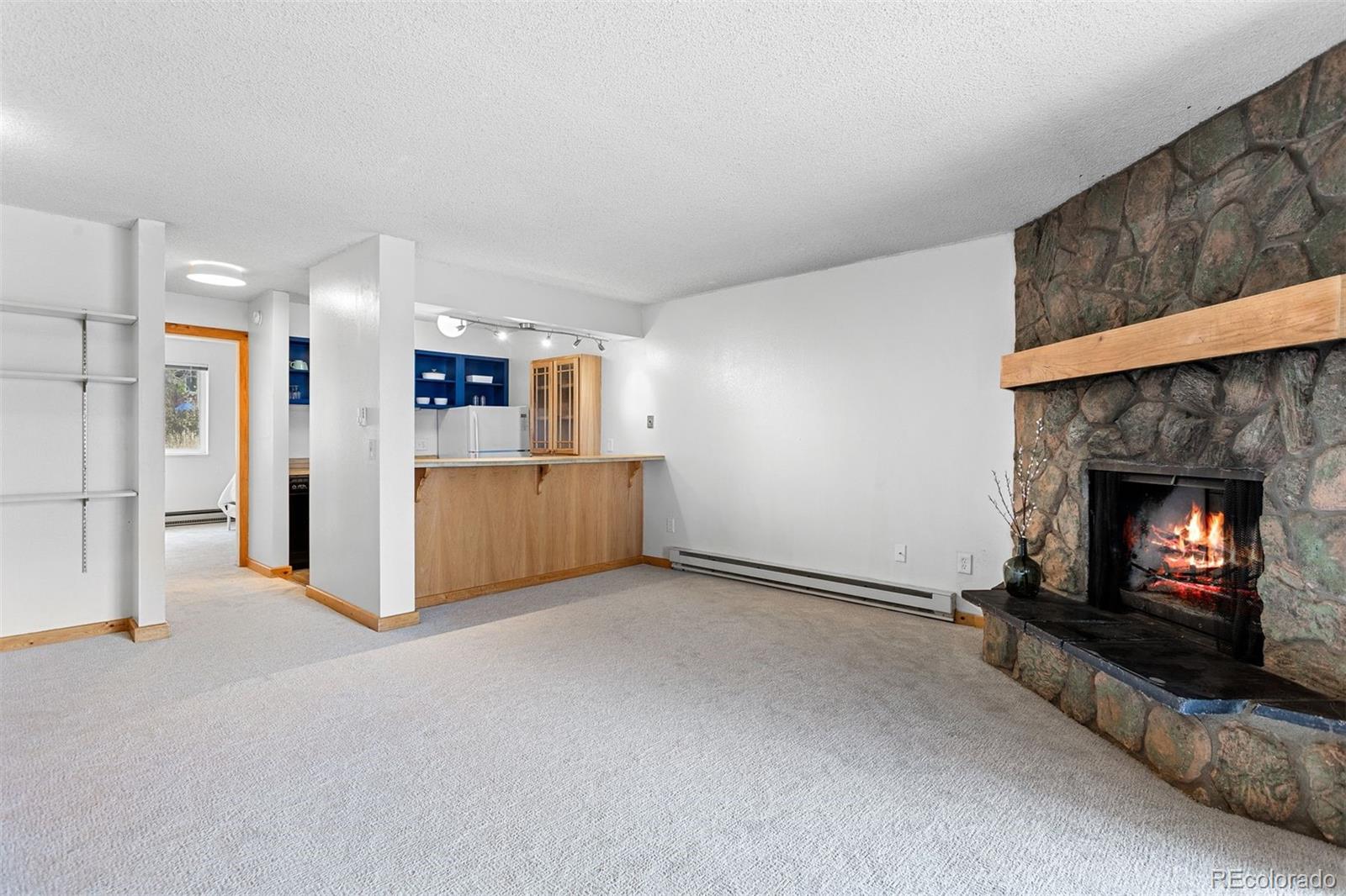 76 E Meadow, Unit 2 Fraser, CO 80442 - Photo 6 of 23 a view of a livingroom with a fireplace