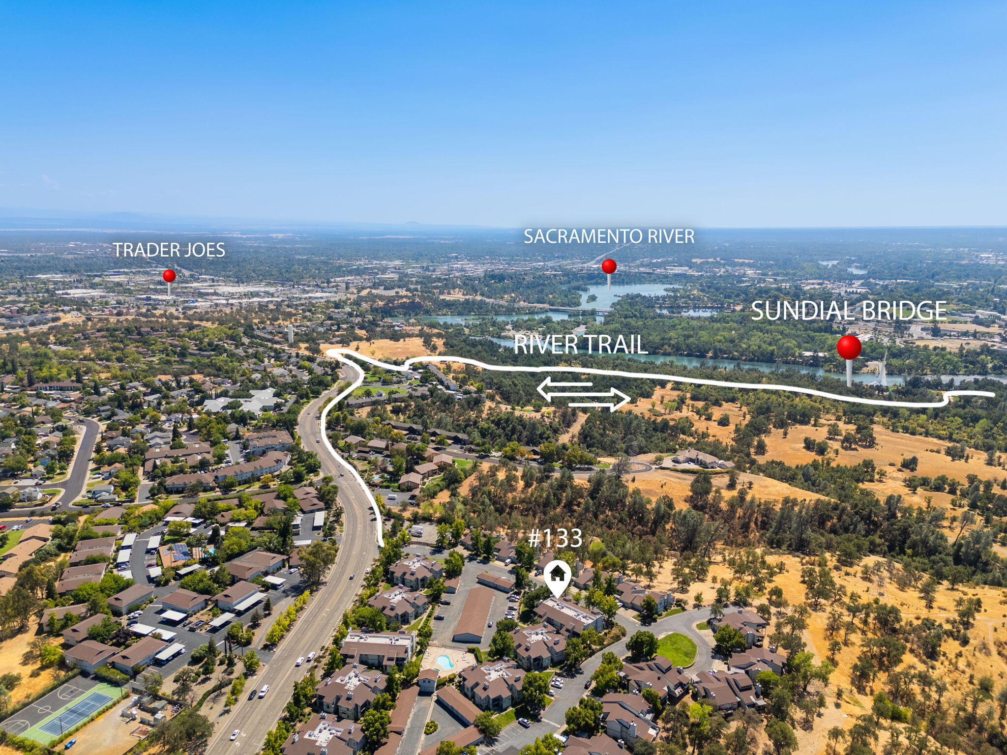 488 Ridgecrest Trail, Unit 133 Redding, CA 96003 - Photo 30 of 30 Aerial & Points of Interest