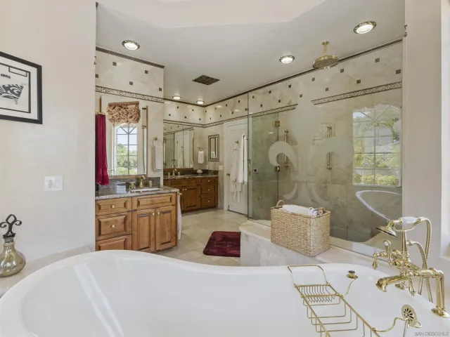 a bedroom with a bed and furniture