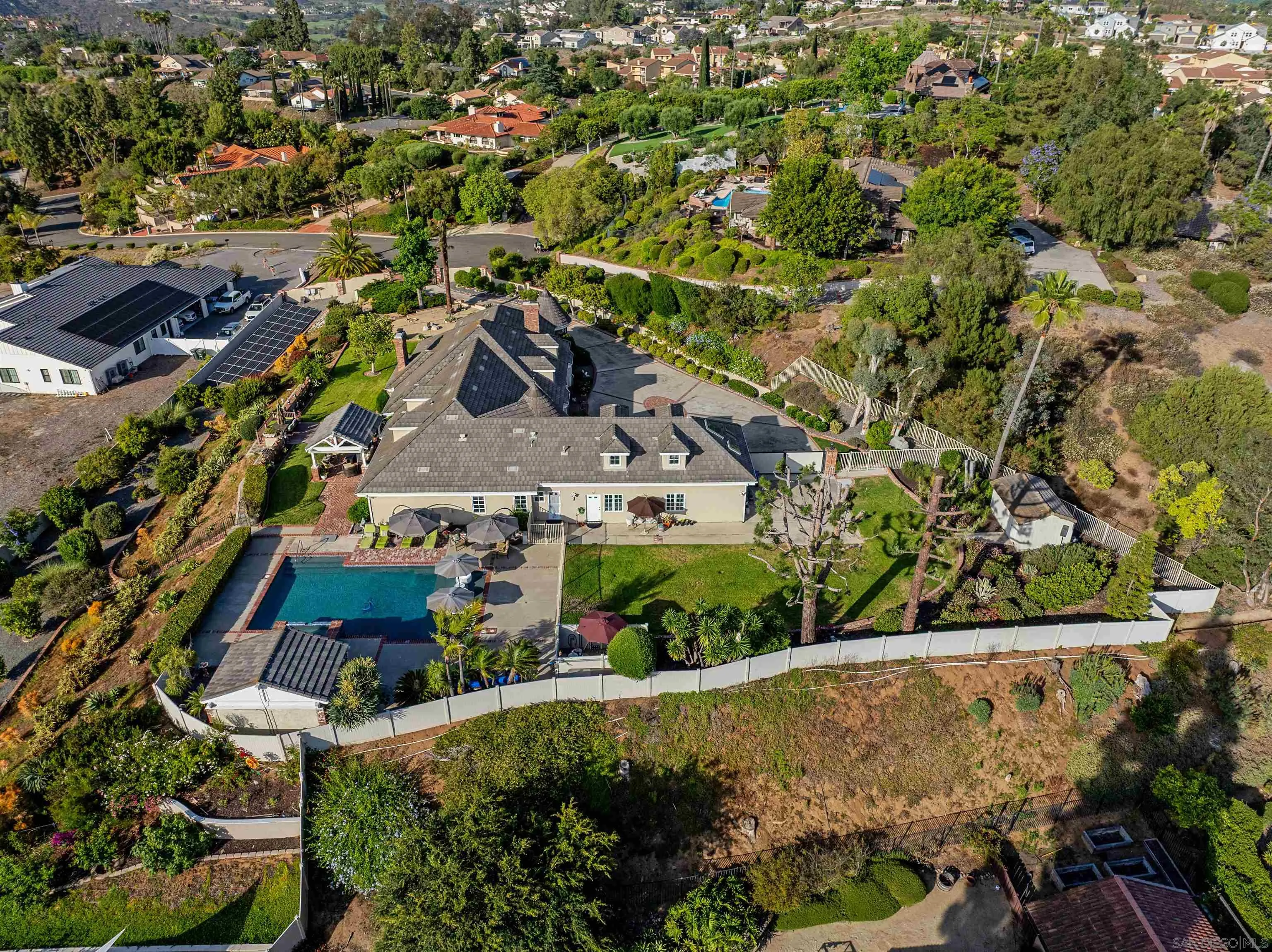 17502 Corte Lomas Verdes Poway, CA 92064 - Photo 65 of 69 an aerial view of house with a yard