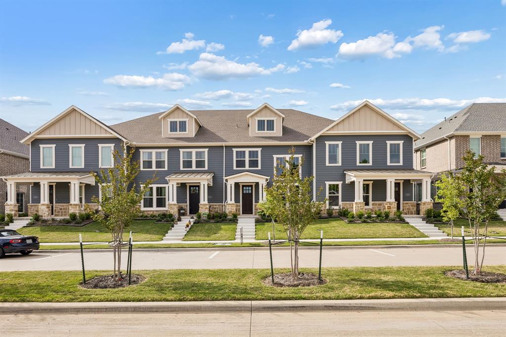 218 Dylan Way Midlothian, TX 76065 - Photo 3 of 15 Featuring a classic Craftsman style exterior with gorgeous stone trim, this dream home offiers outstanding curb appeal!