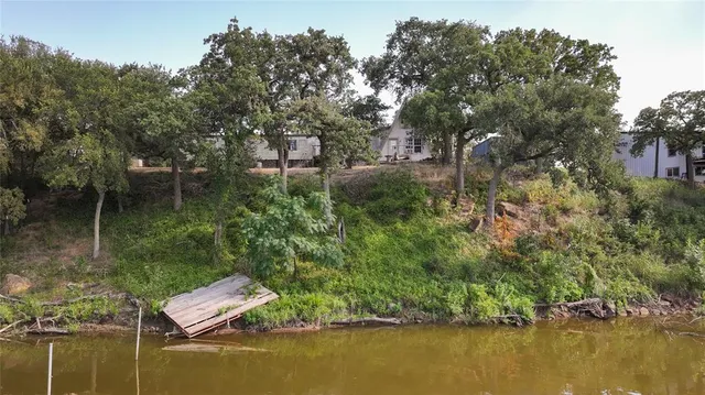 a view of a lake with houses