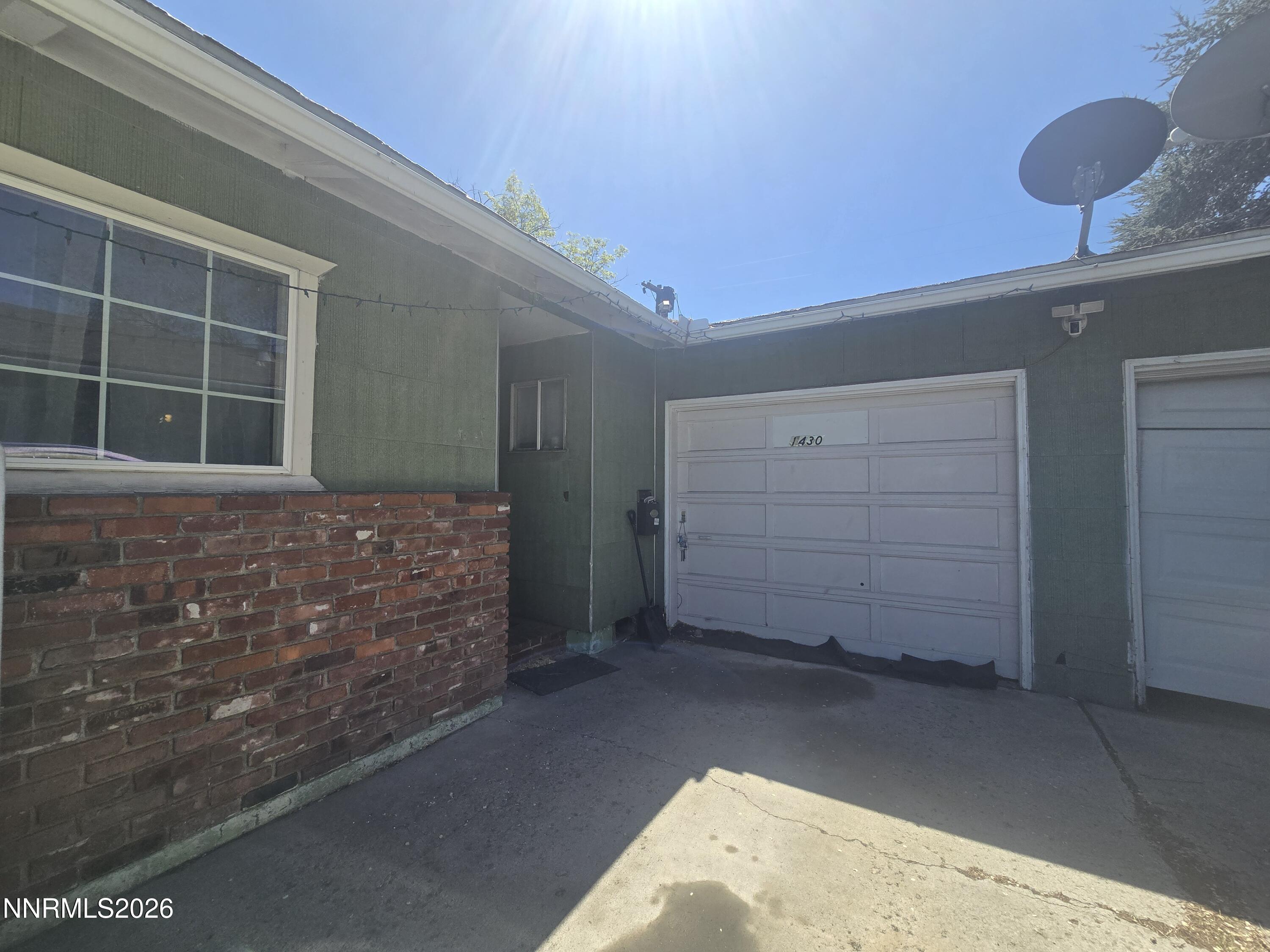 a view of front door of house
