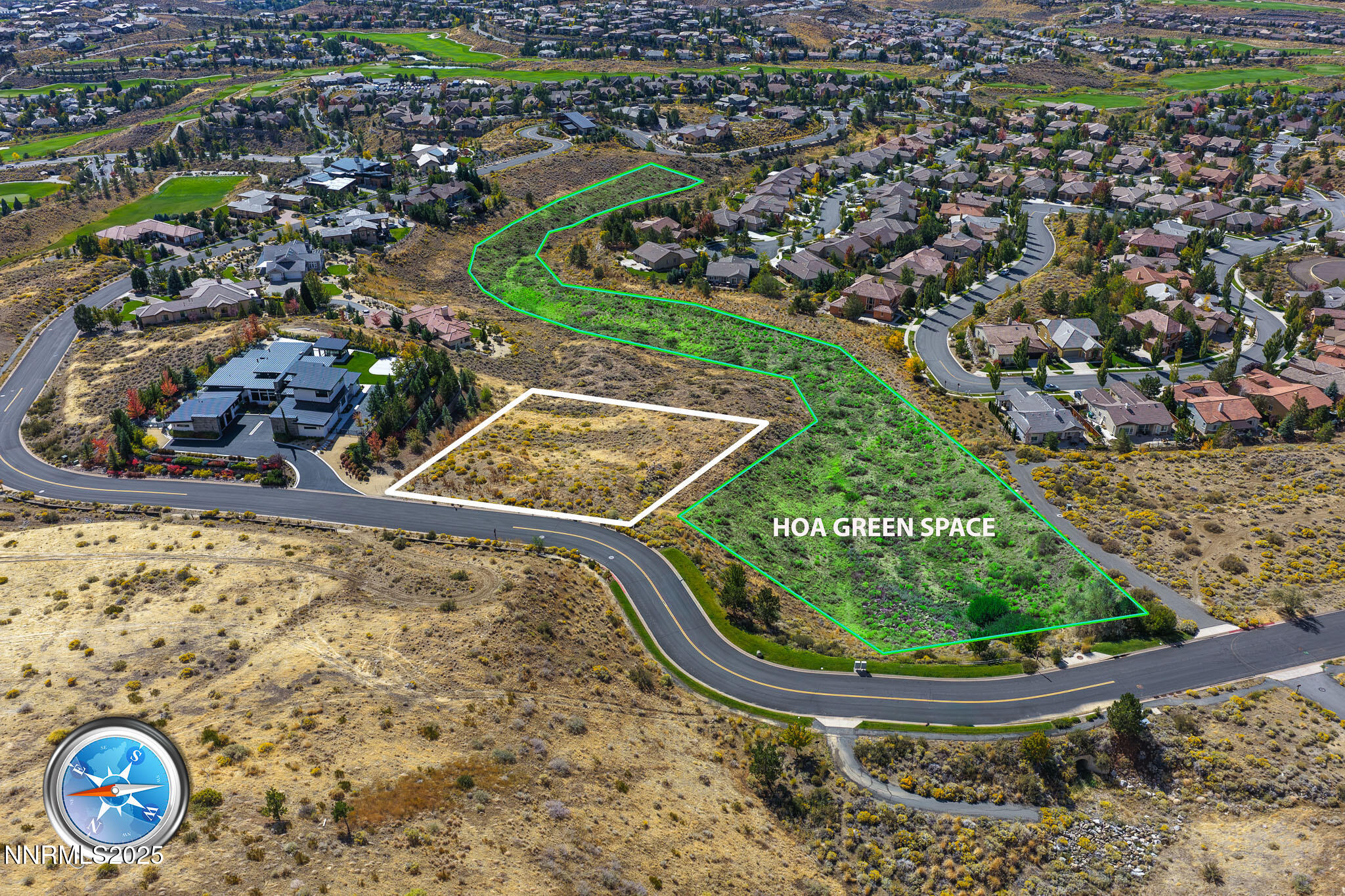 2395 Eagle Bend Trail Reno, NV 89523 - Photo 3 of 24 an aerial view of a house with a yard and lake view in back