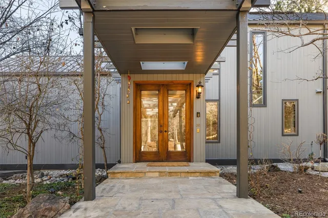 a front view of a house