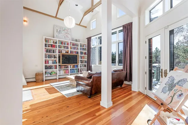 a view of a livingroom with furniture and window
