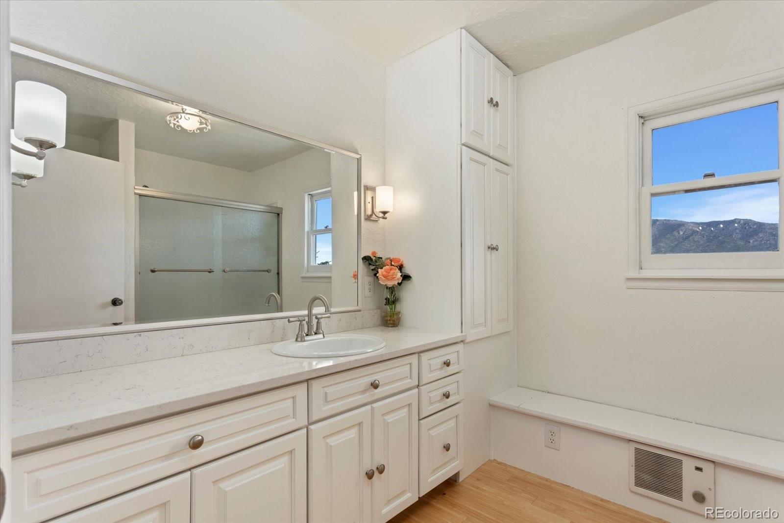 716 West Blarney Stone Road Howard, CO 81233 - Photo 25 of 50 a bathroom with a sink and a mirror