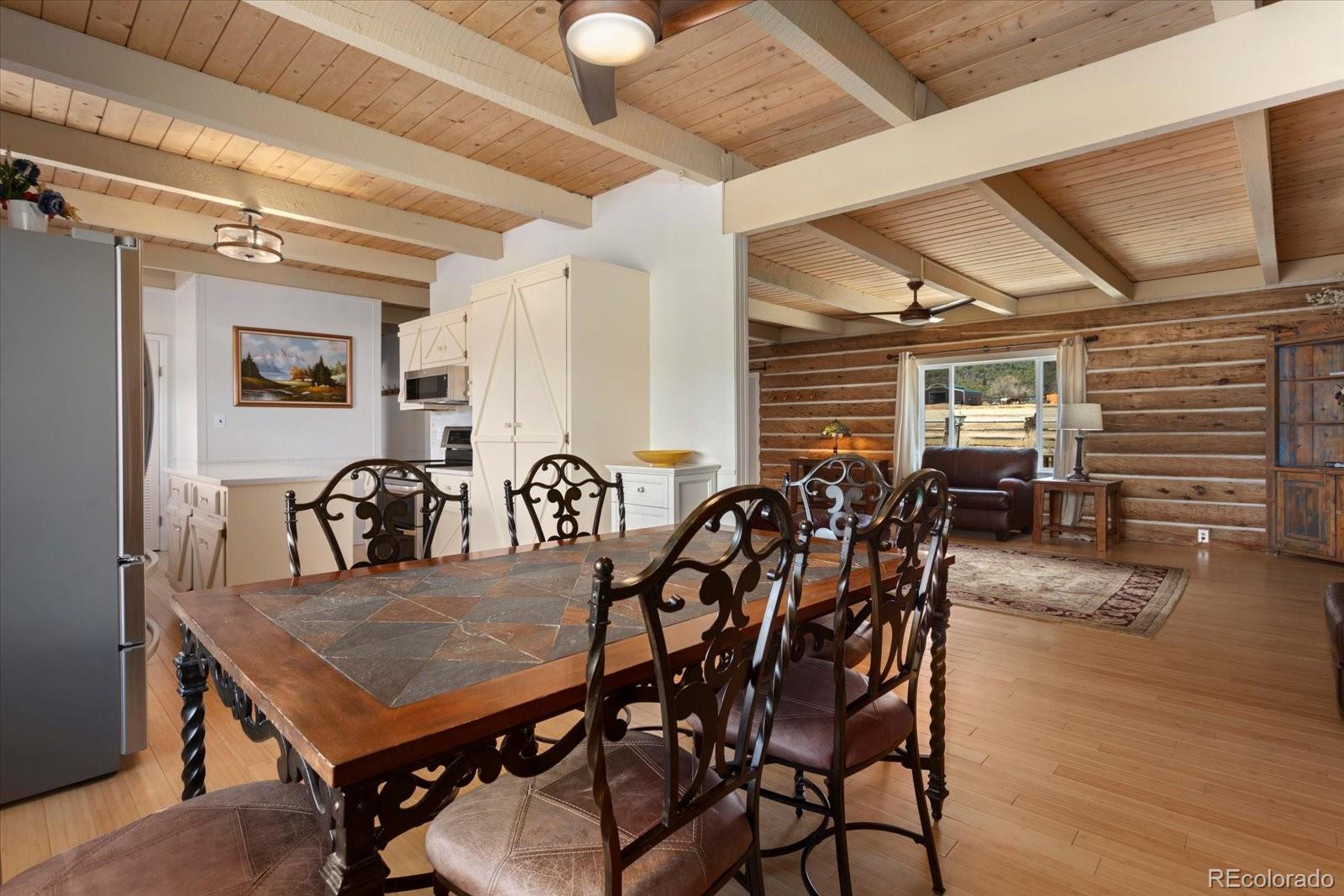 716 West Blarney Stone Road Howard, CO 81233 - Photo 10 of 50 a view of a dining room with furniture and wooden floor