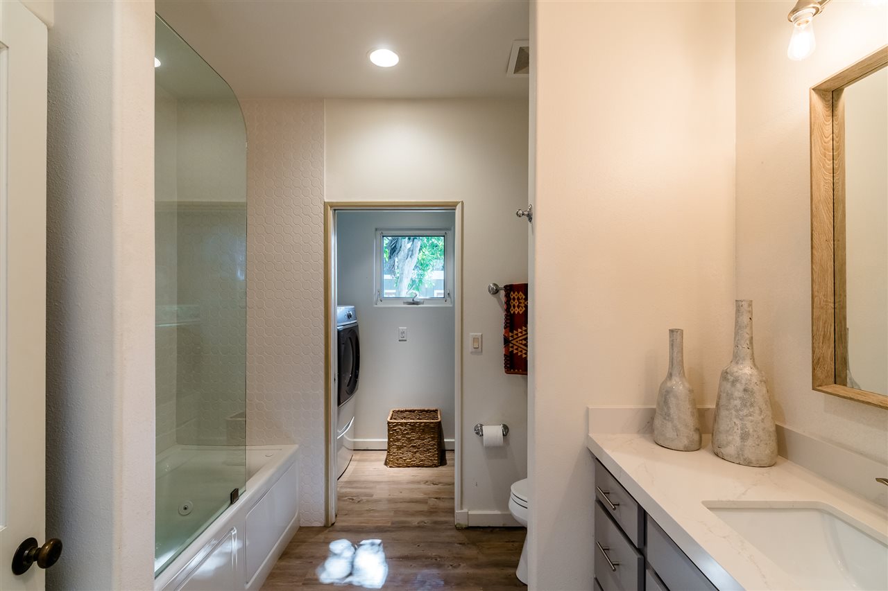 100 Laenani Street Haiku, HI 96708 - Photo 15 of 30 a bathroom with a sink and a mirror