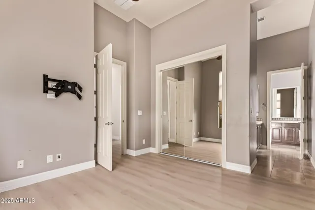 a view of a golf course with a lake