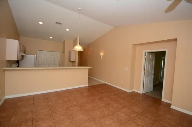 a view of a kitchen with a sink