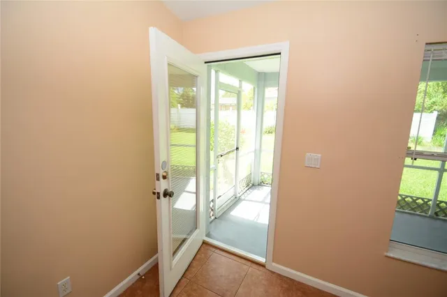 a view of an front door