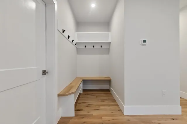 a bathroom with a bathtub and shower