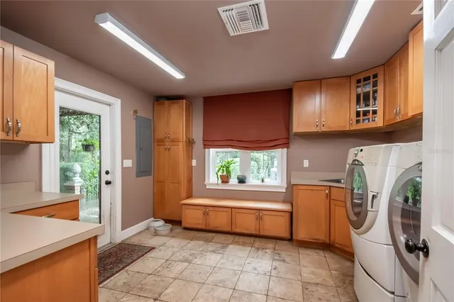 front view of a house with a garden