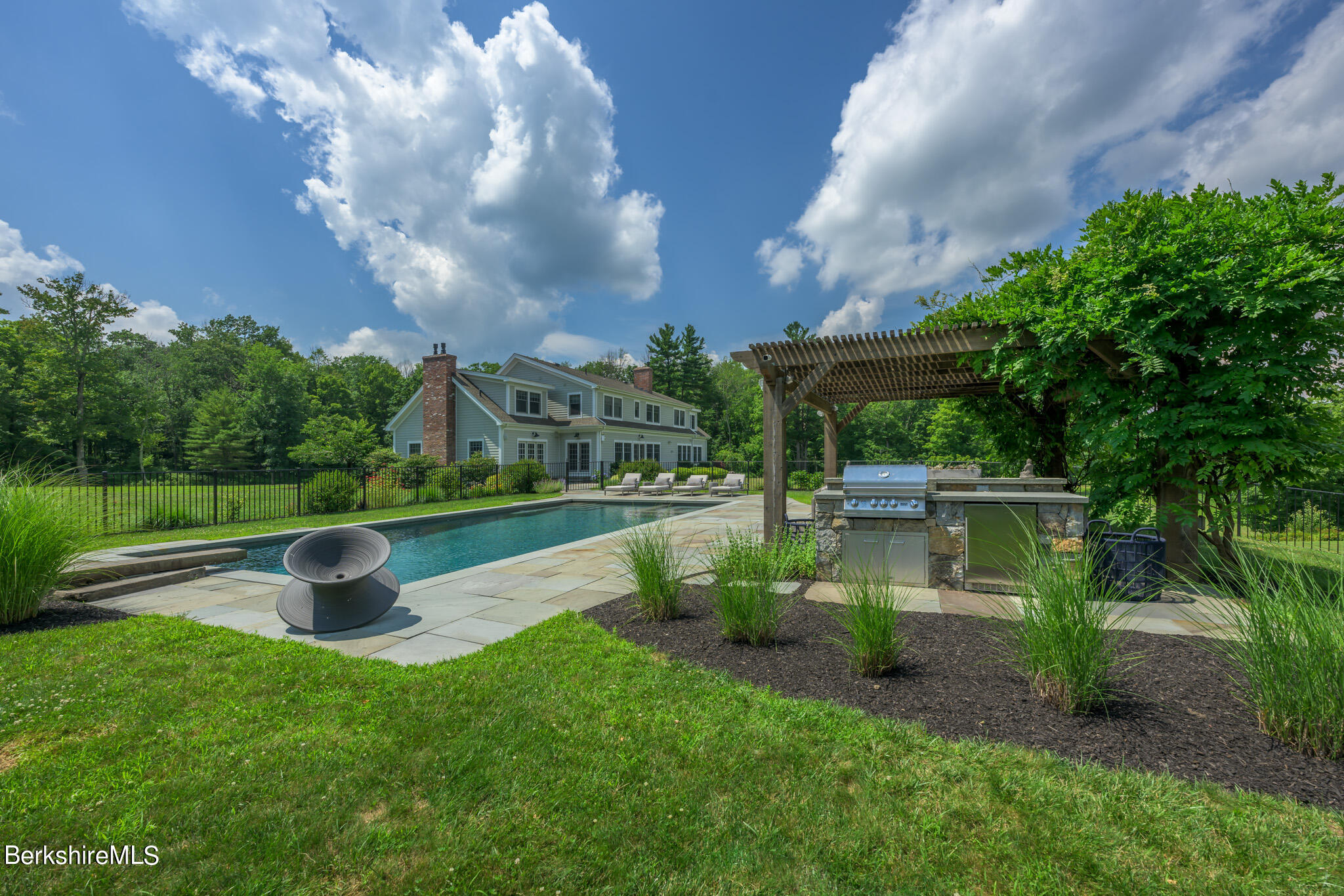 32 Oxbow Road Egremont, MA 01230 - Photo 45 of 61 Outdoor Kitchen & Pool