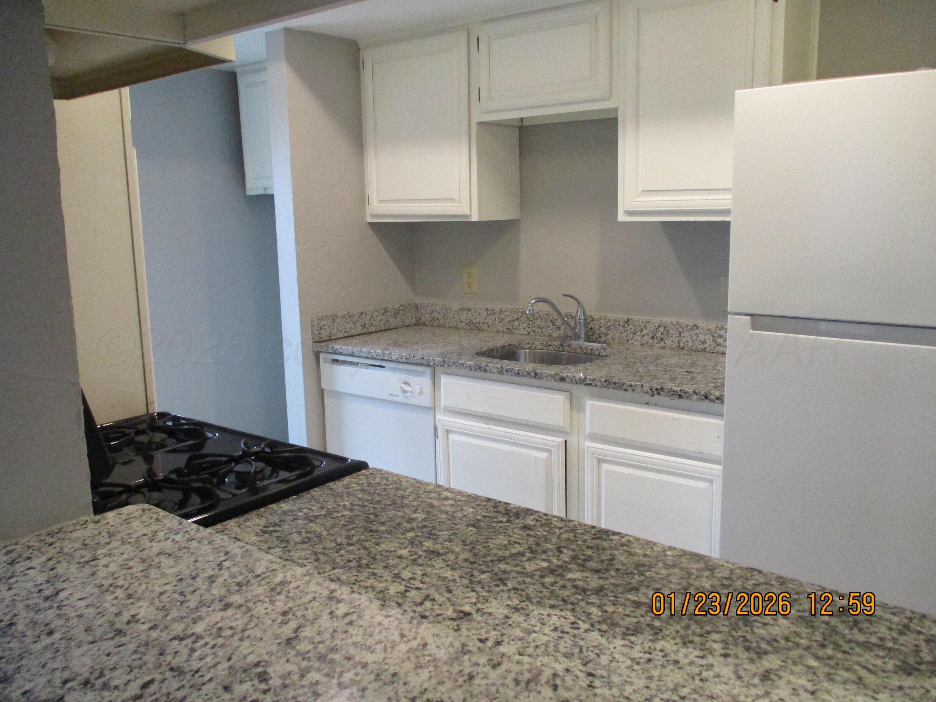 4500 South Virginia Street Amarillo, TX 79109 - Photo 6 of 8 a kitchen with a refrigerator and a sink