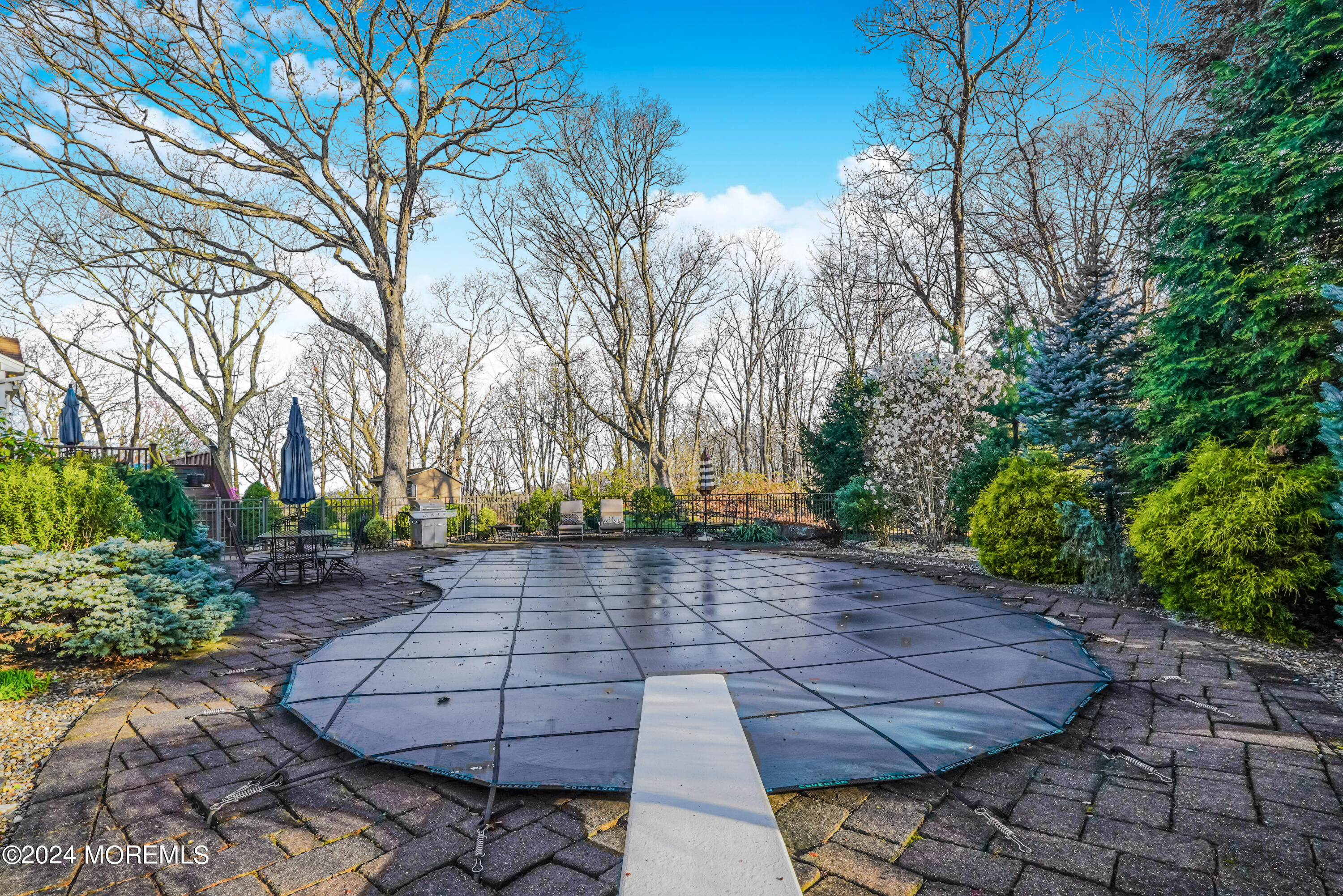 45 Center Road Randolph, NJ 07869 - Photo 36 of 43 a view of a backyard with large trees