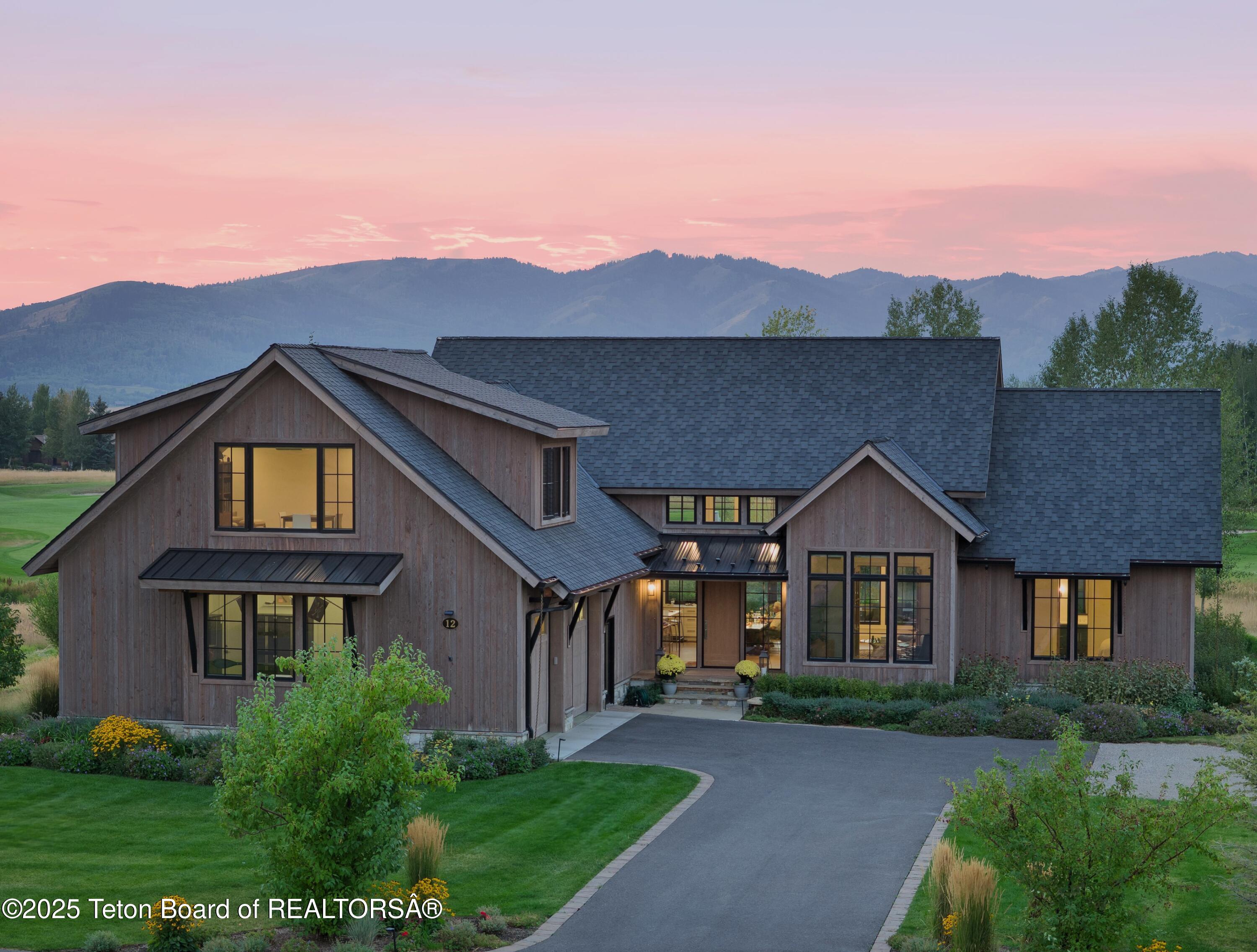 12 Cold Springs Road Victor, ID 83455 - Photo 62 of 77 Front of Home - Dusk