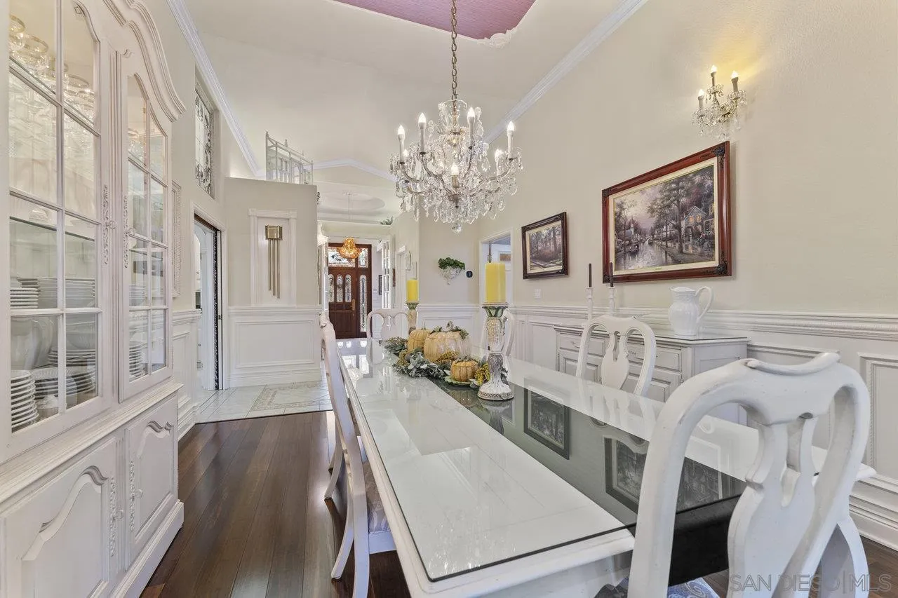 1728 Rancho Judith Alpine, CA 91901 - Photo 11 of 68 a view of a dining room with furniture and chandelier