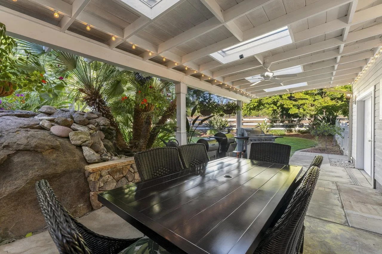 1728 Rancho Judith Alpine, CA 91901 - Photo 66 of 68 a view of a dining room with furniture wooden floor and garden view