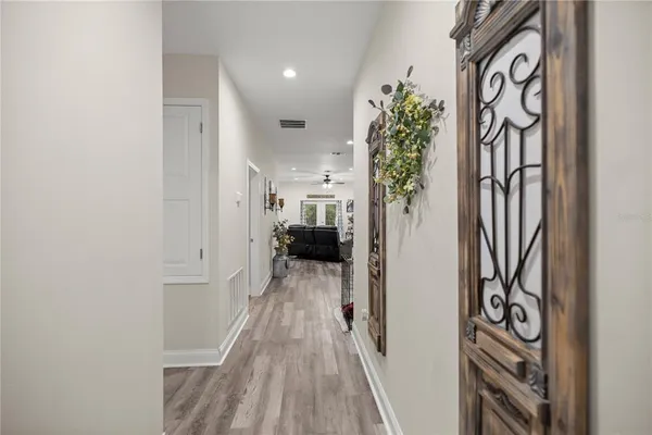 a view of an entryway of a house