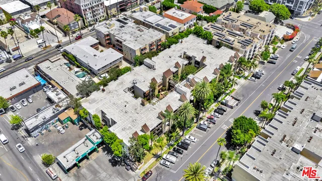 an aerial view of a city